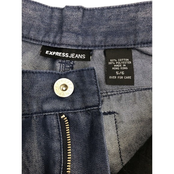 Express Jeans Size 5/6 Stella Bootleg Vintage Denim Metallic Sheen Bootcut - Picture 8 of 9